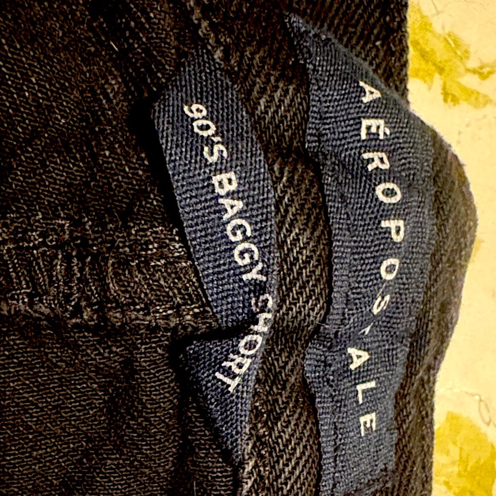 Aeropostale Black 90s Baggy Jean Shorts